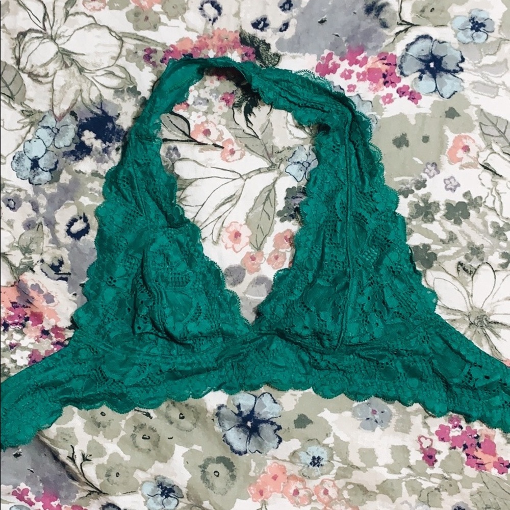 Free People Green Halter Bralette